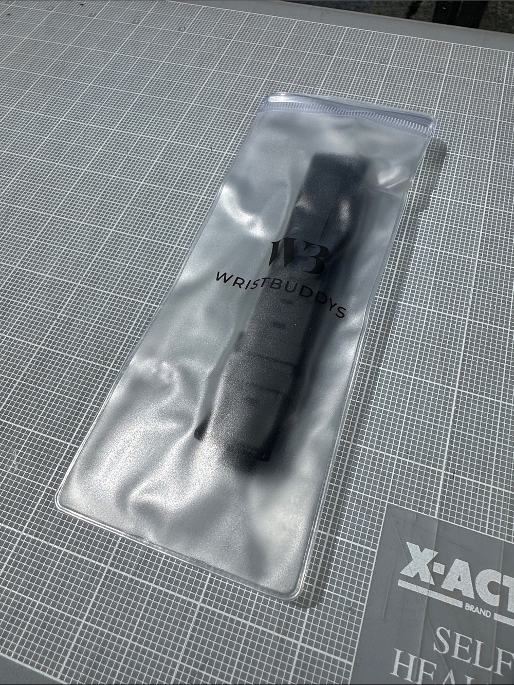 Black Silicone Two-Piece Watch Band with Metal Buckle